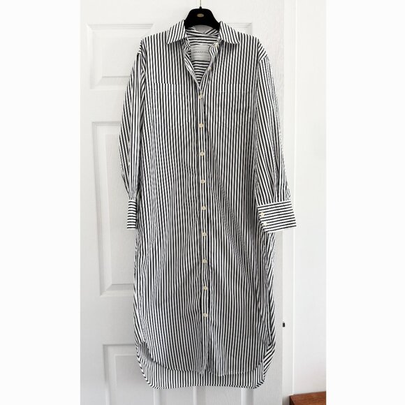 Maria McManus Striped Shirtdress in Black/White, size XS (fits size Small) - Picture 6 of 13